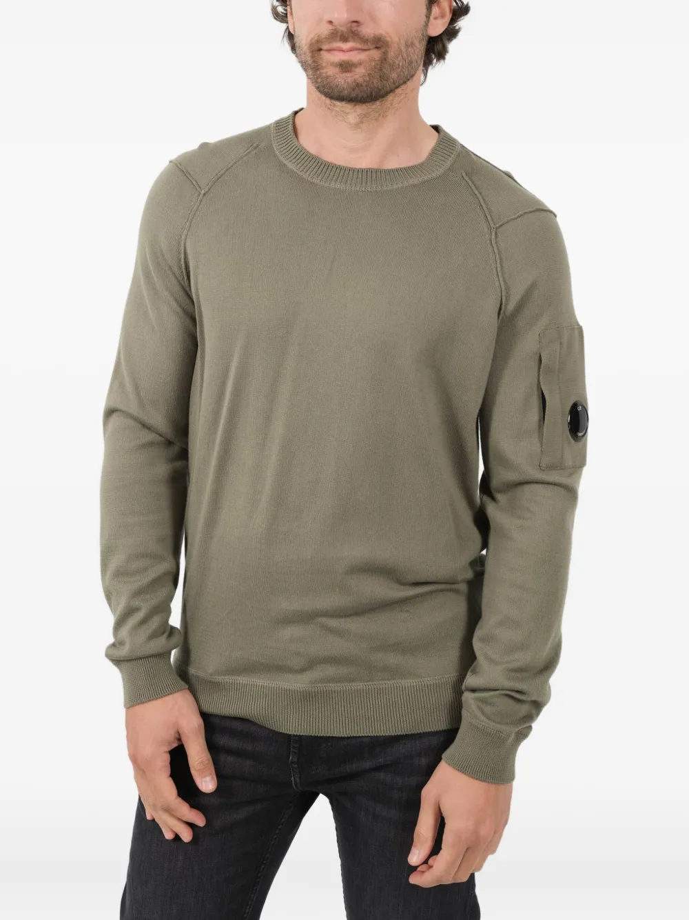 

Свитер с карманом на рукаве C.P. Company, зеленый