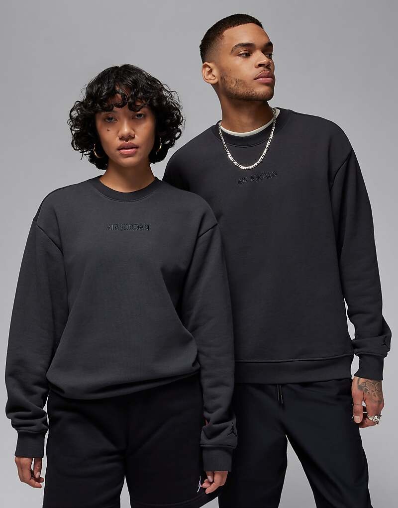 

Черная толстовка с круглым вырезом Nike Air Jordan