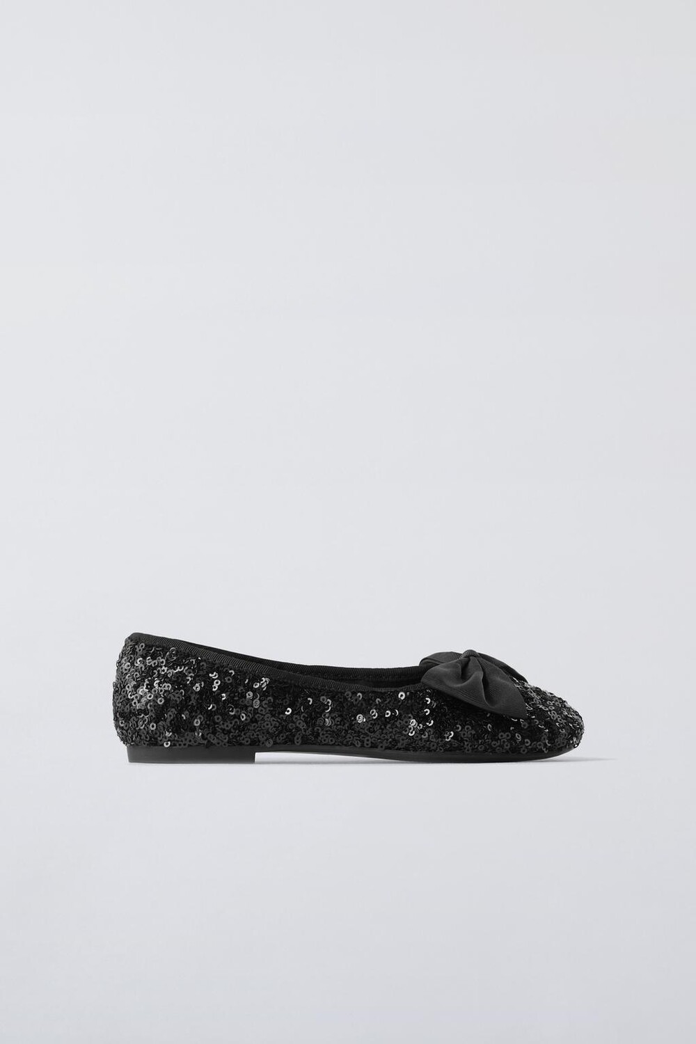 

Балеринки с бантиком и пайетками ZARA, черный