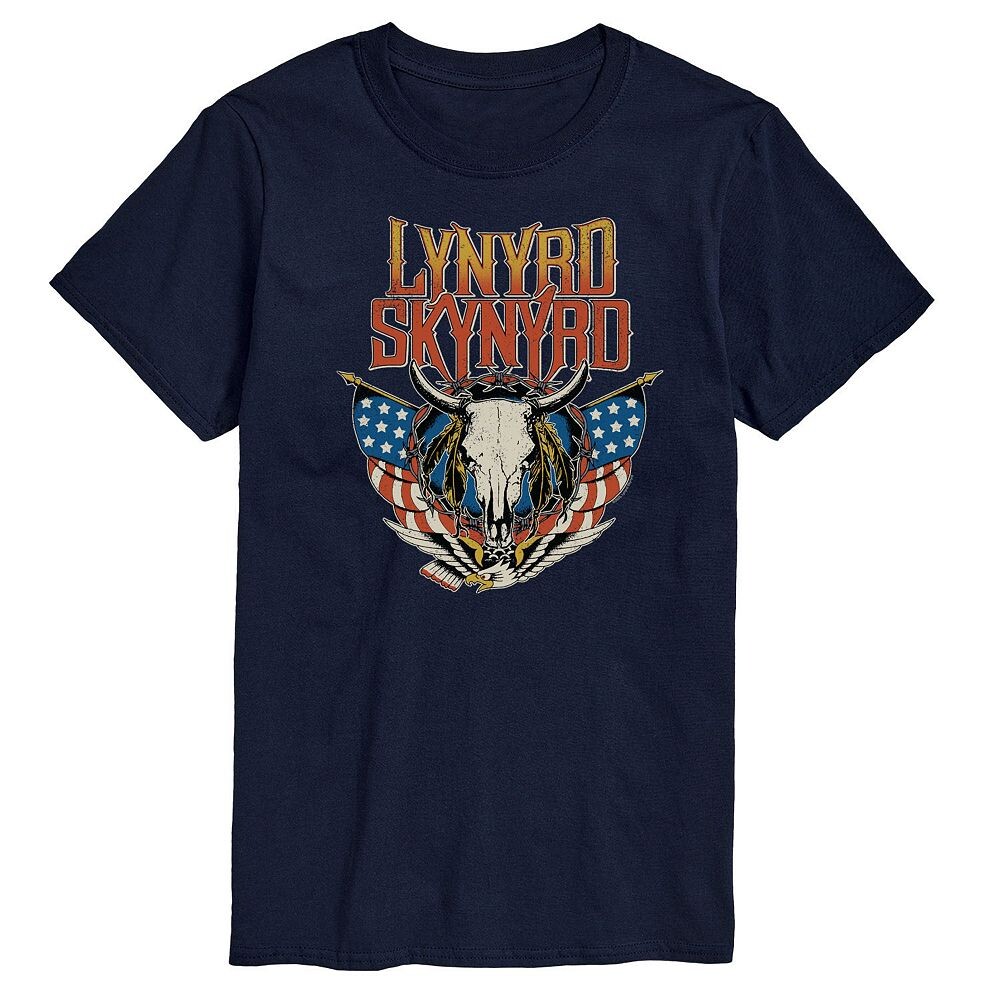 

Мужская футболка Lynyrd Skynyrd с рисунком черепа Licensed Character, темно-синий