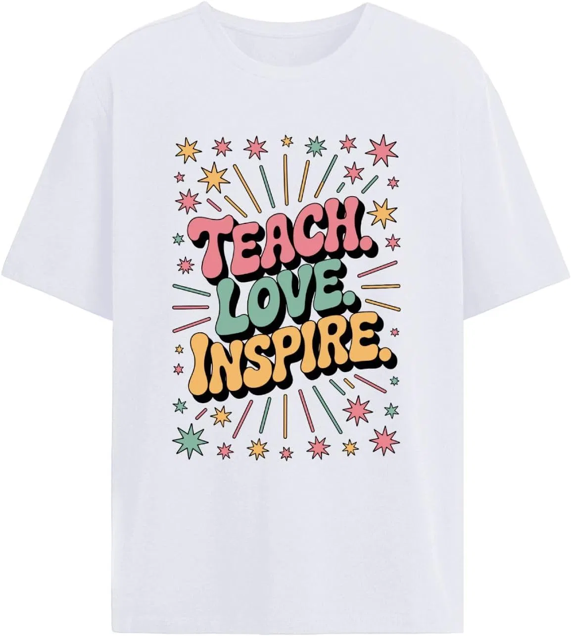 Футболка Teach Love Inspire для женщин Casual Generic, белый