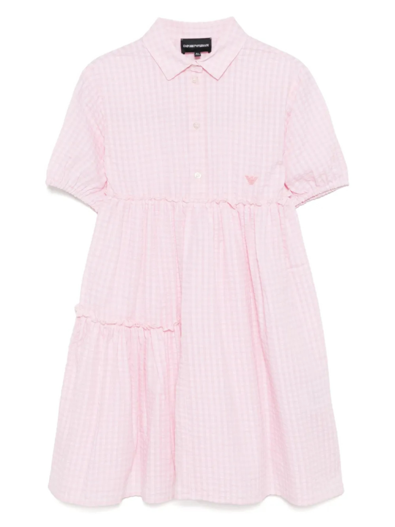 

Emporio Armani Kids платье с вышитым логотипом, розовый