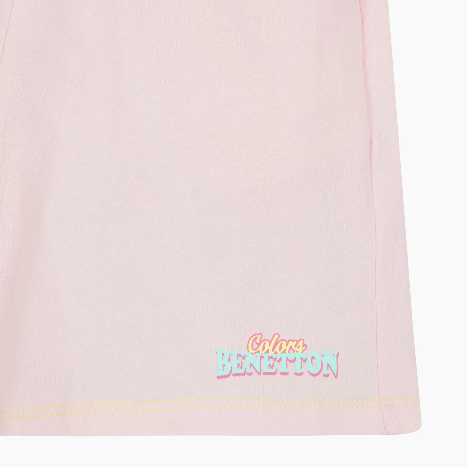 Детские шорты 4/8 с графическим принтом розовые от Benetton Kids — фото 4