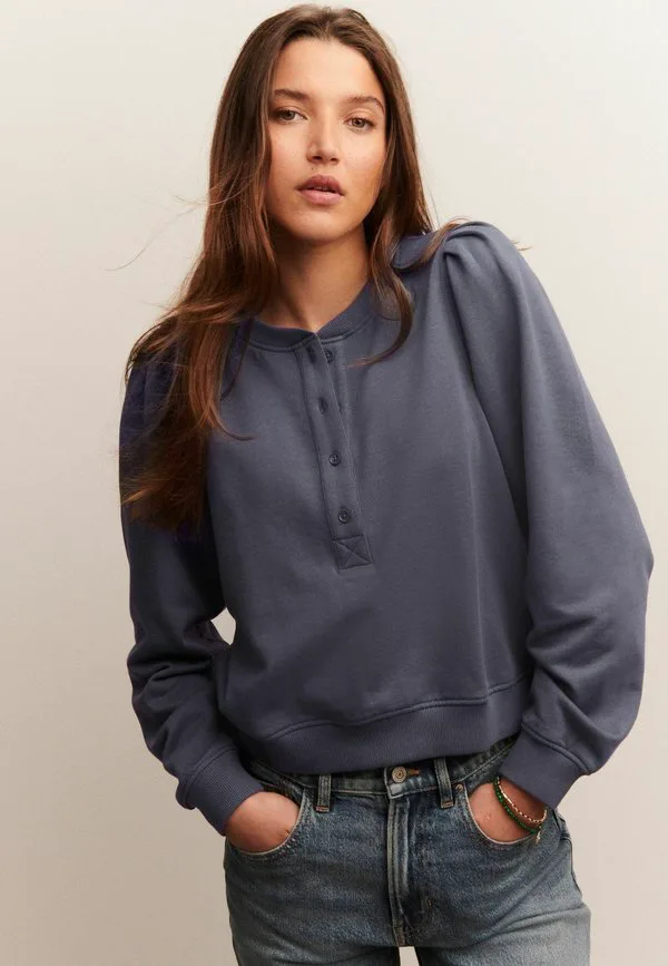 

Толстовка с длинными рукавами и воротником-стойкой стандартного кроя. Next, Indigo Blue, Синий, Толстовка с длинными рукавами и воротником-стойкой стандартного кроя. Next, Indigo Blue