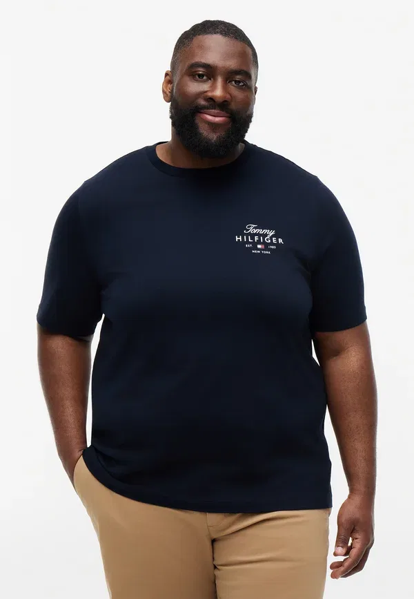 Футболка Tommy Hilfiger Bt script stack tee b brand love basic t-shirt, пустынное небо