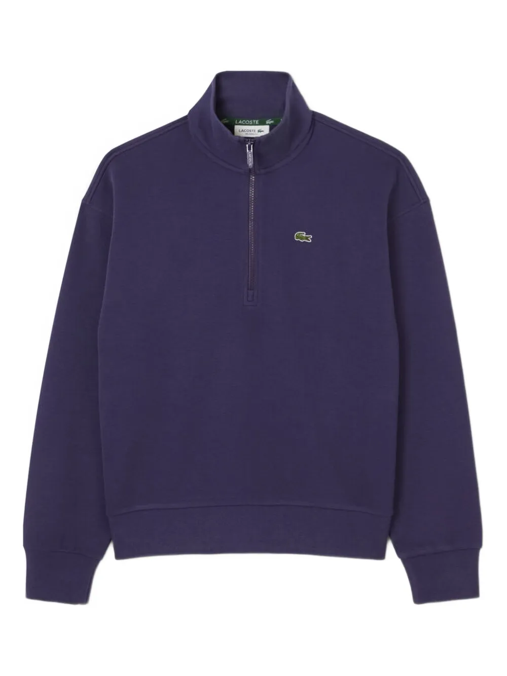 

Свитшот с нашивкой-логотипом и молнией до половины Lacoste, фиолетовый