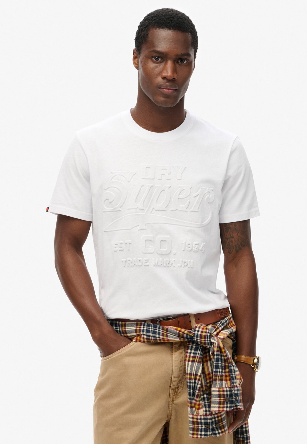 

Футболка с принтом WORKWEAR EMBOSSED Superdry, цвет Optic