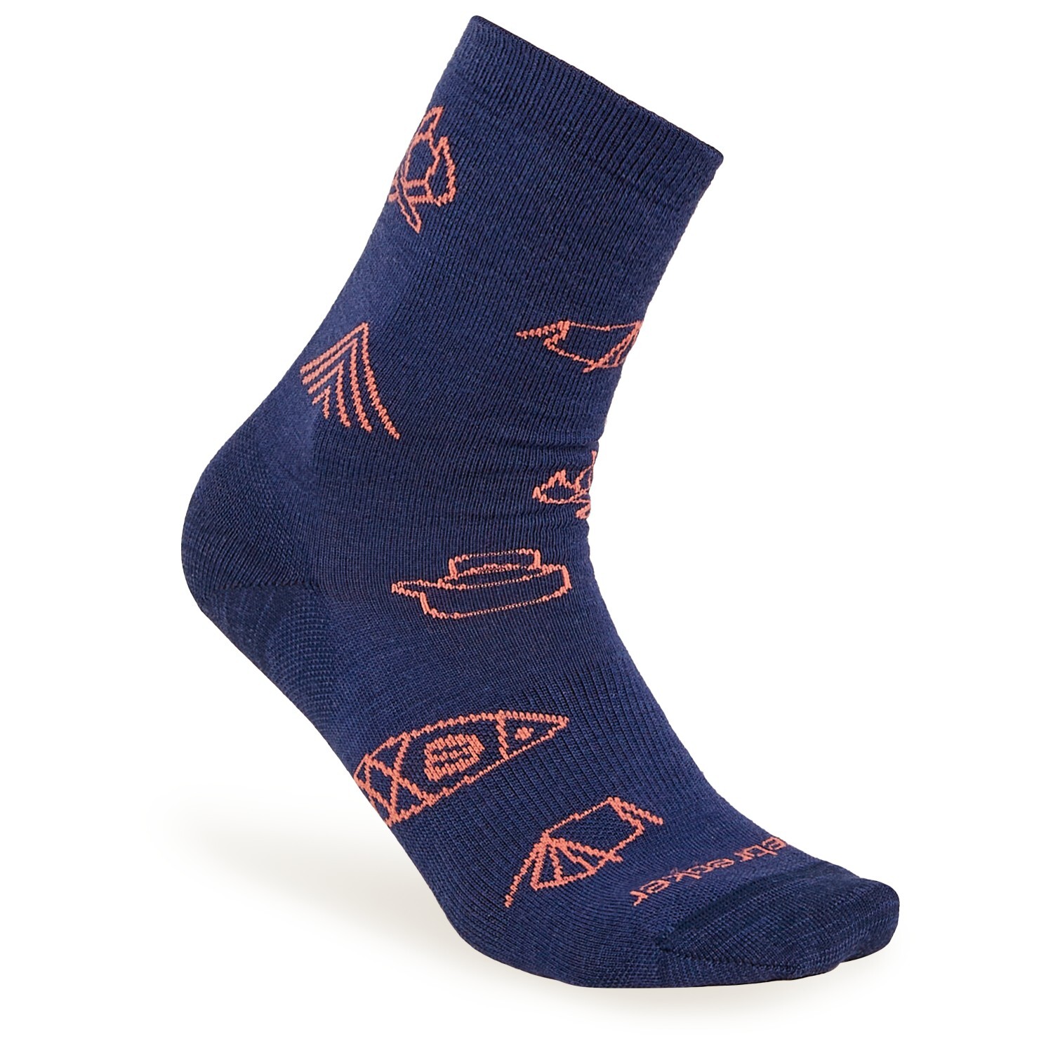 

Многофункциональные носки Icebreaker Merino Lifestyle UL Crew Camp Essentials, цвет Royal Navy/Tang