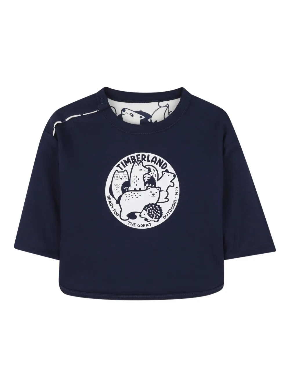 Двусторонний хлопковый спортивный костюм Timberland Kids, синий — фото 2