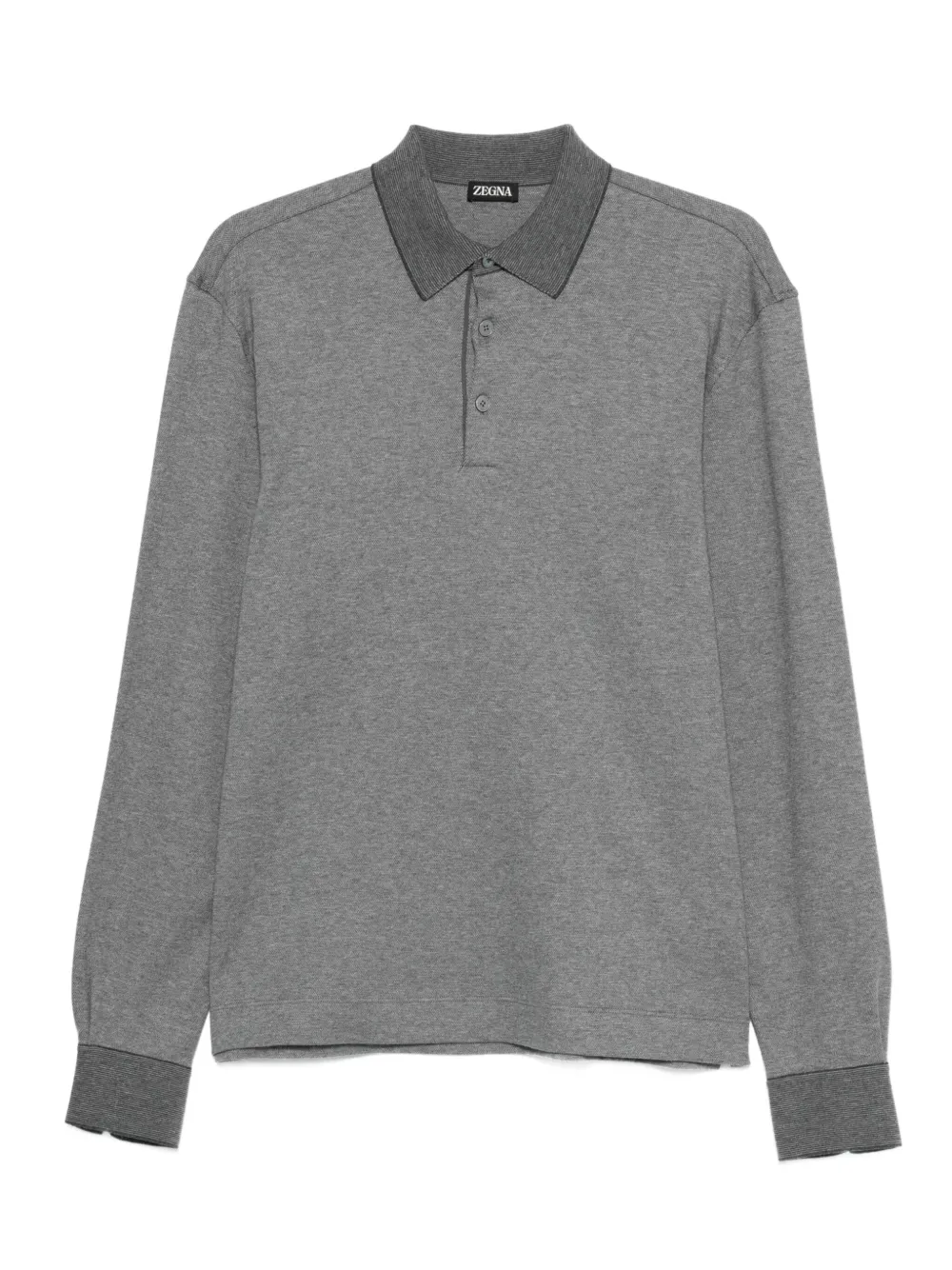 

Поло с длинными рукавами Zegna, серый