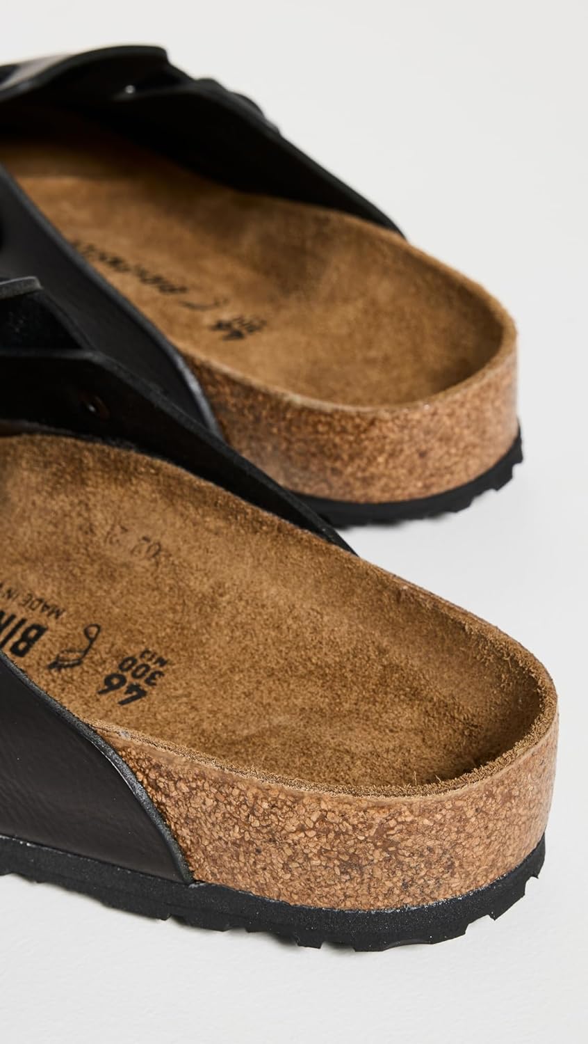 Мужские сабо Birkenstock Boston Vintage с широкой подошвой, черный — фото 3