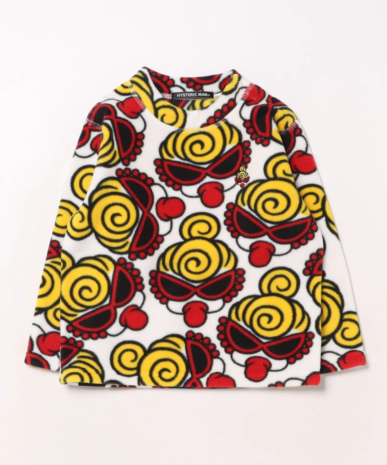 Свитшот детский MY FIRST HYSTERIC MINI FACE из микрофлиса, белый