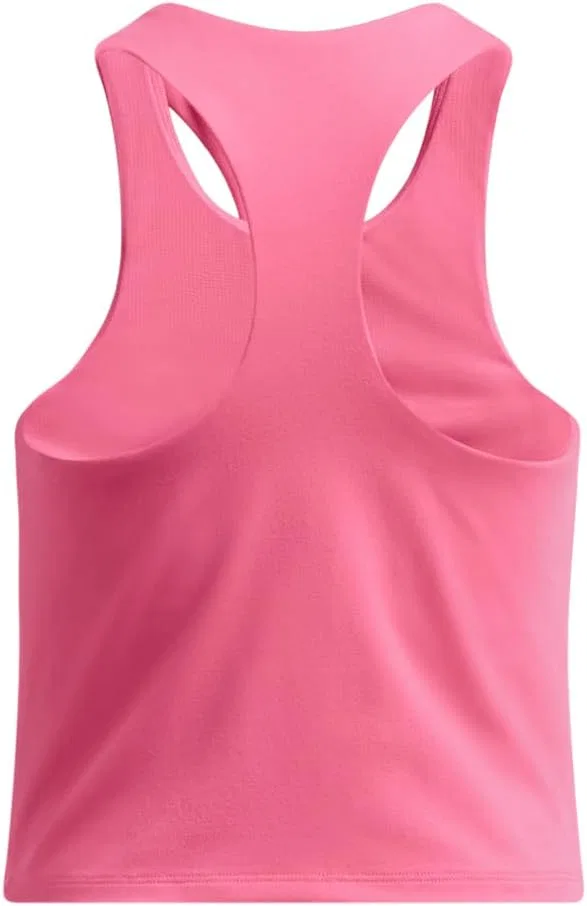 Детский топ для занятий спортом Under Armour Motion Crop Tank, супер розовый/белый — фото 2