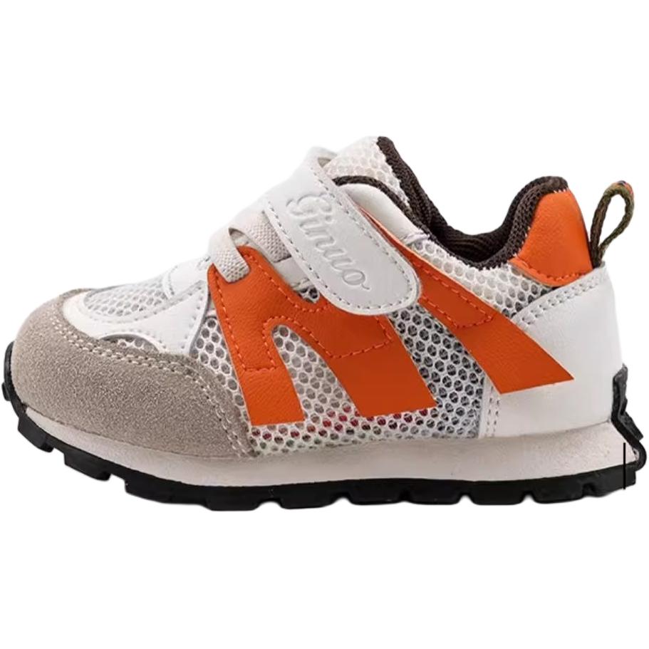 

Непромокаемые противоударные дышащие низкие детские кроссовки для детей 3-7 лет QINUOSHU, бежевый