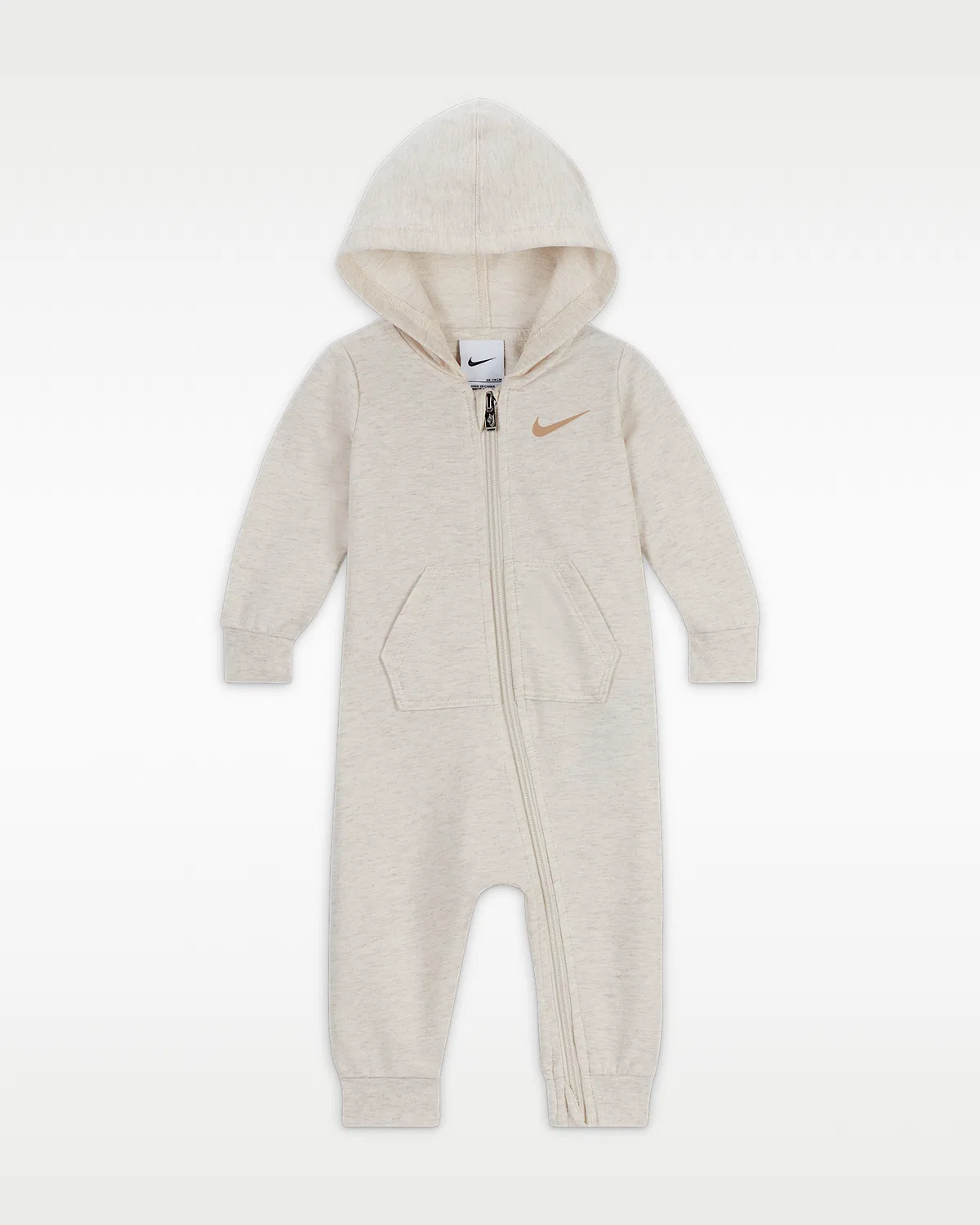 Baby (0-9M) Hooded Coverall Nike Baby Essentials, Pale Ivory