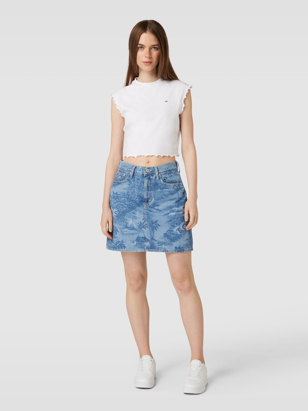 

Юбка из денима mom fit с целостным образом Tommy Jeans