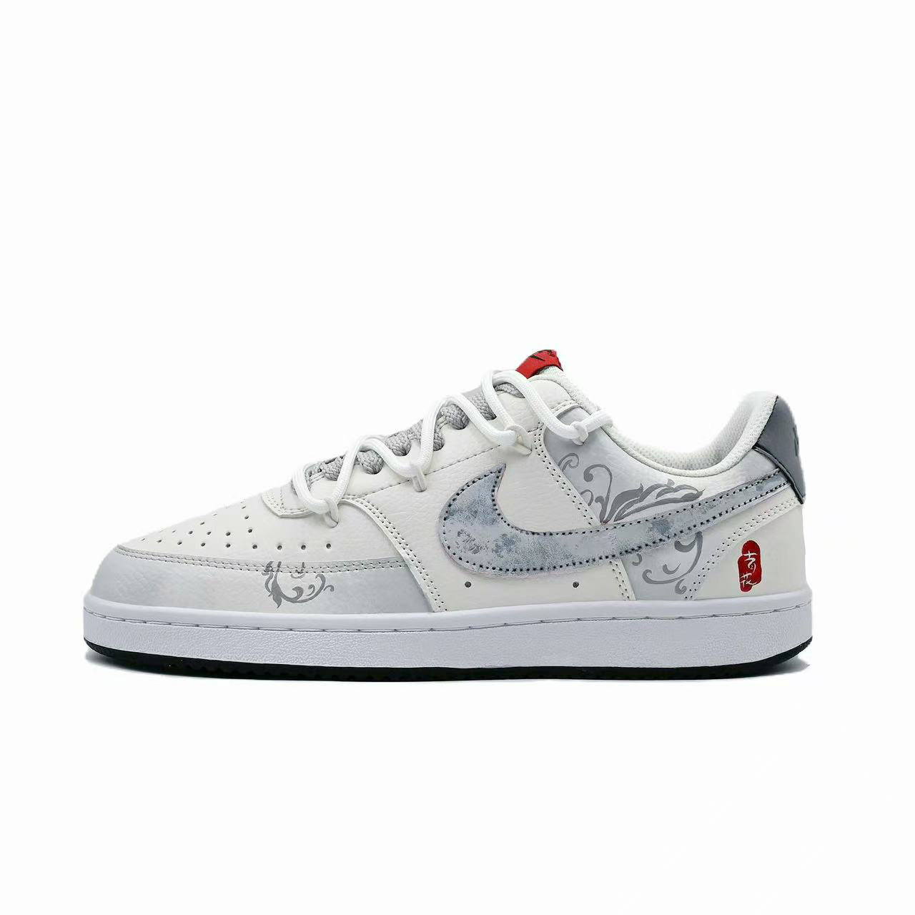 

Nike Кроссовки Court Victory Classical Style, синие и белые, с низким верхом, устойчивые к истиранию, для скейтбординга, мужские, серые