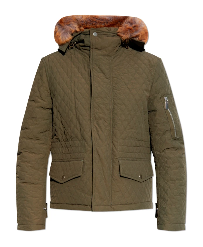 

Куртка со съемным воротником Burberry, зеленый