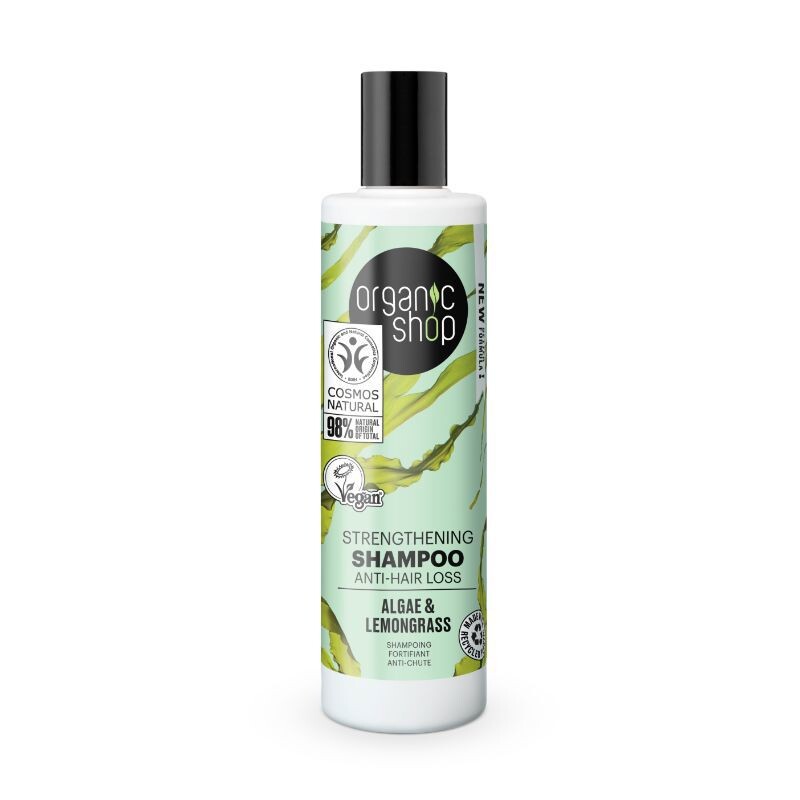 

Шампунь против выпадения волос Champú Fortalecedor Anticaída Algas Y Citronela Organic Shop, 280 мл