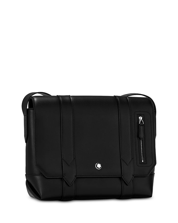 

MST Selection Мини-сумка-почтальон из мягкой кожи Montblanc, черный