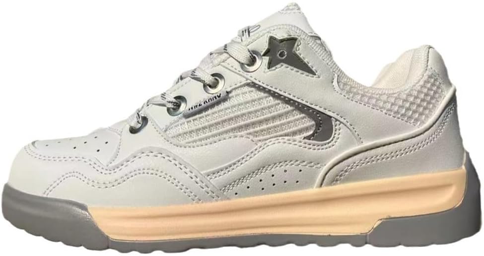 

Мужские повседневные кроссовки с толстой подошвой, дышащие, модные, удобные, на платформе, с массивной подошвой, с контрастной расцветкой, с эффектом увеличения роста Lexamen, белый