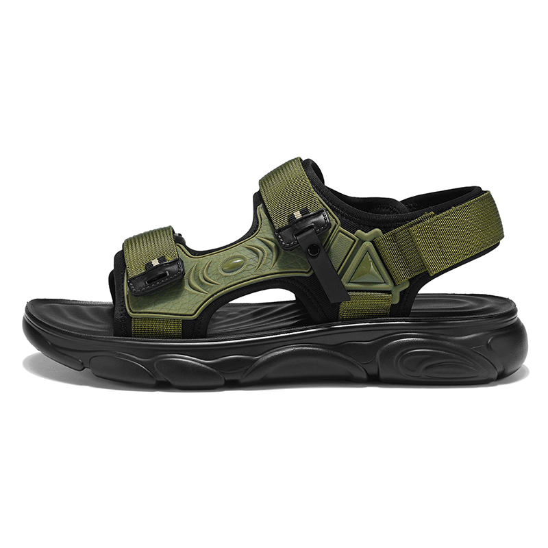 

PNKE Мужские пляжные сандалии Black/Sand/Green в зелёном цвете, цвет Green