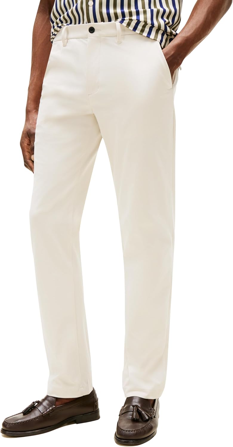 

Мужские повседневные брюки Tommy Hilfiger из влагоотводящей ткани, устойчивые к складкам, прямого кроя, Newsprint