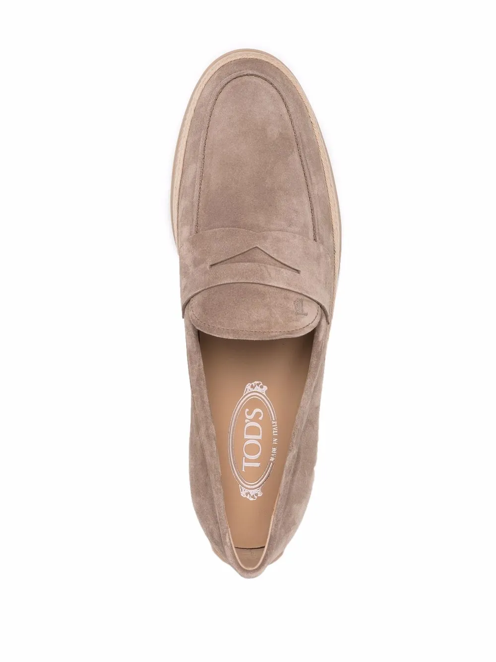 Пенни-лоферы с плетеной отделкой TOD'S, нейтральный — фото 4