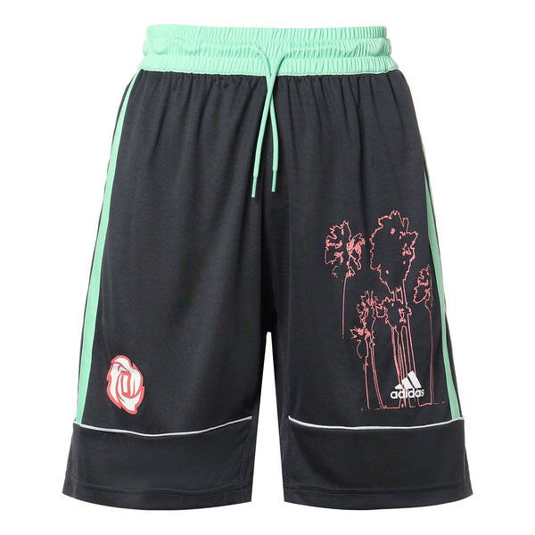 

Шорты bw rose short contrasting colors basketball sports shorts black Adidas, черный