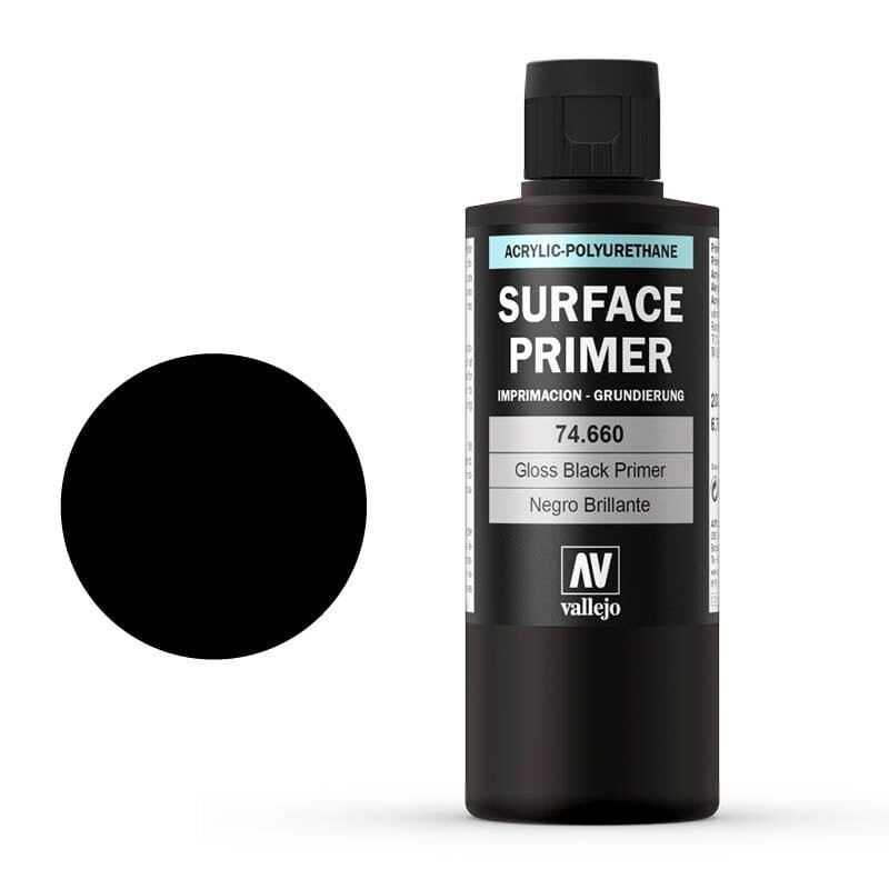 

Vallejo 74660 Gloss Black Surface Primer Черная краска 200 мл