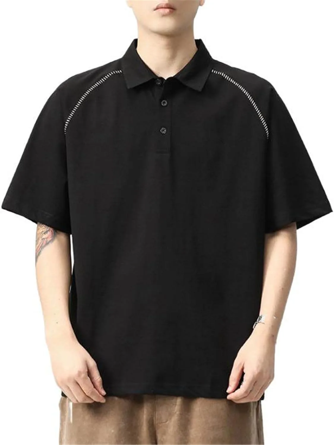 

Хлопковая футболка с коротким рукавом — мужская свободная модель Oversized HBODHBGS