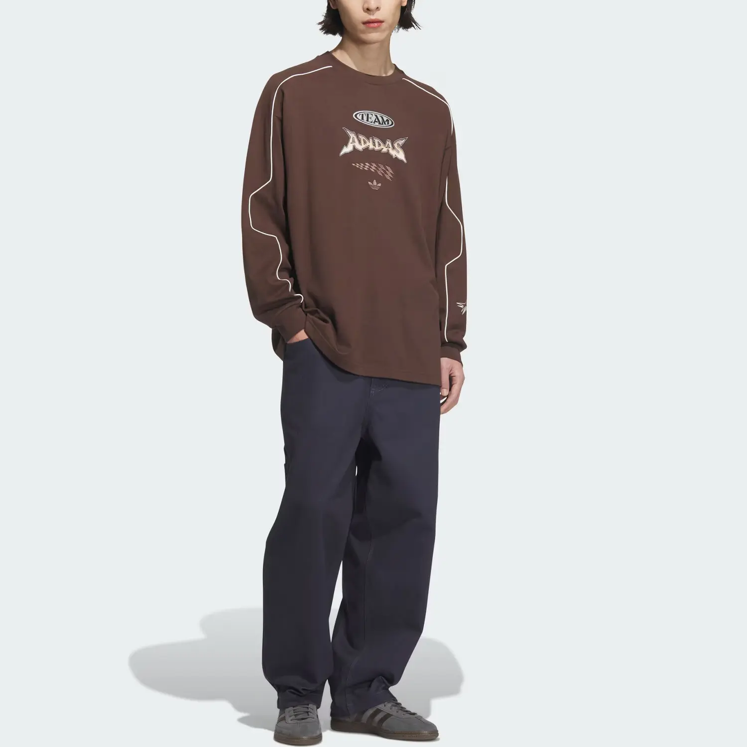 Adidas Originals Футболка RAC CREW U T Unisex Brown — фото 3