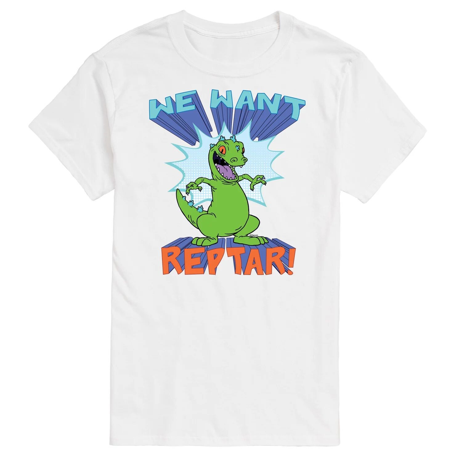 

Футболка с рисунком Big & Tall Rugrats We Want Reptar Nickelodeon, белый
