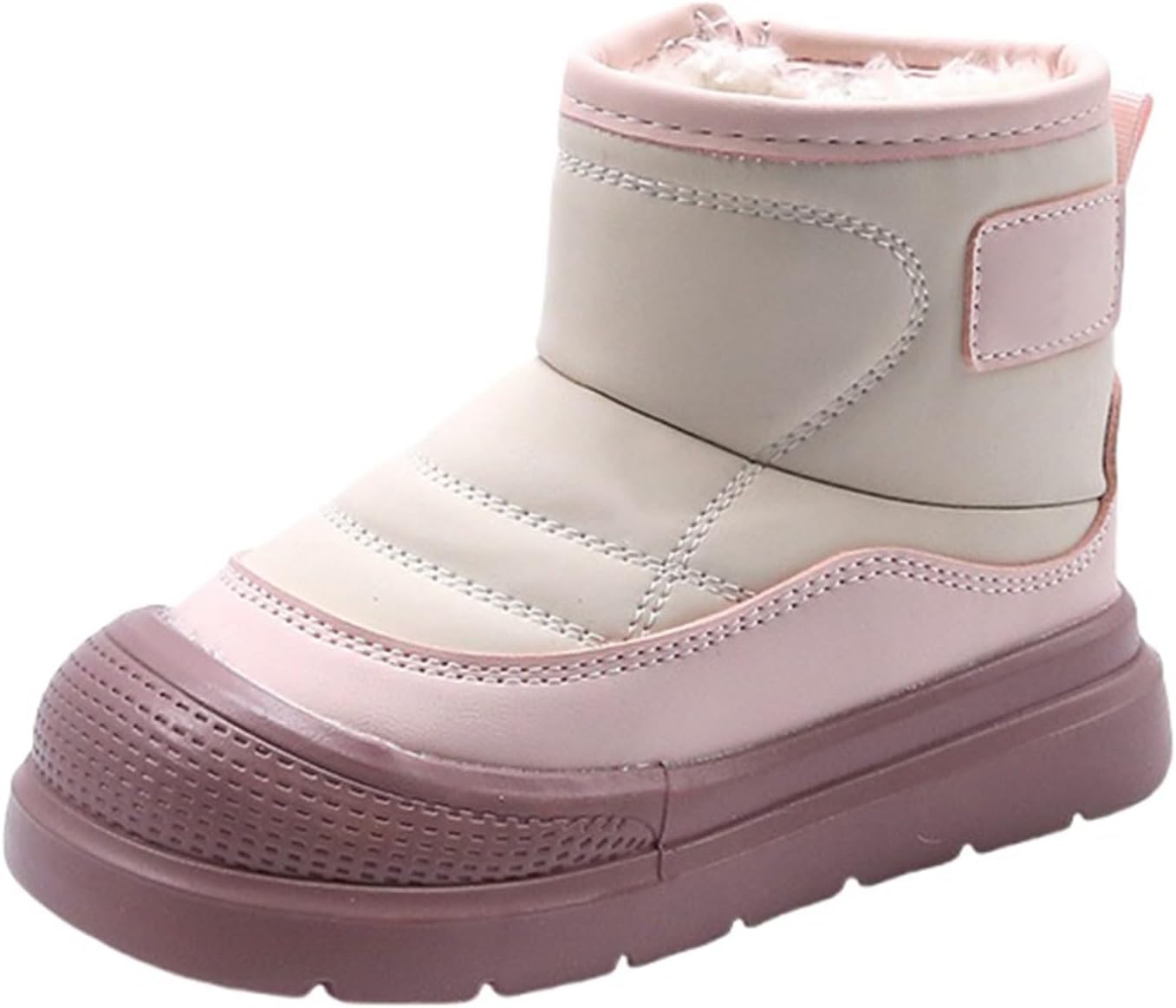 

Мягкие зимние ботинки для детей, мальчиков и девочек, малышей, с боковой молнией, теплые зимние лыжные водонепроницаемые толстые ботинки Generic, красный