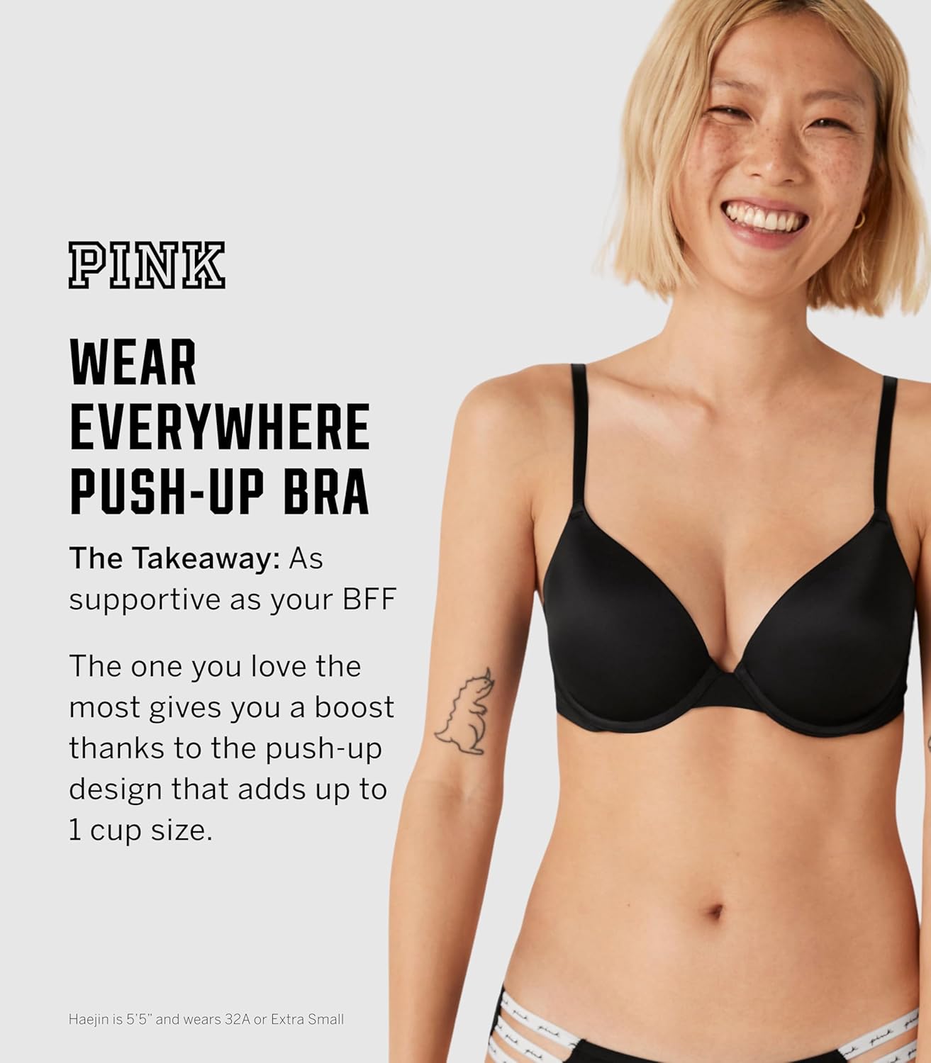 Victoria's Secret Женский бюстгальтер Pink Wear Everywhere Push Up, бюстгальтеры для женщин (32A-40DDD), Black/Beige Bundle — фото 4