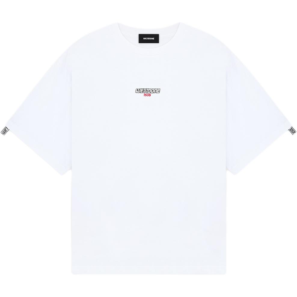 

WE11DONE SS26 Футболка Unisex Белая Crew Neck Прямой крой, Белый, WE11DONE SS26 Футболка Unisex Белая Crew Neck Прямой крой