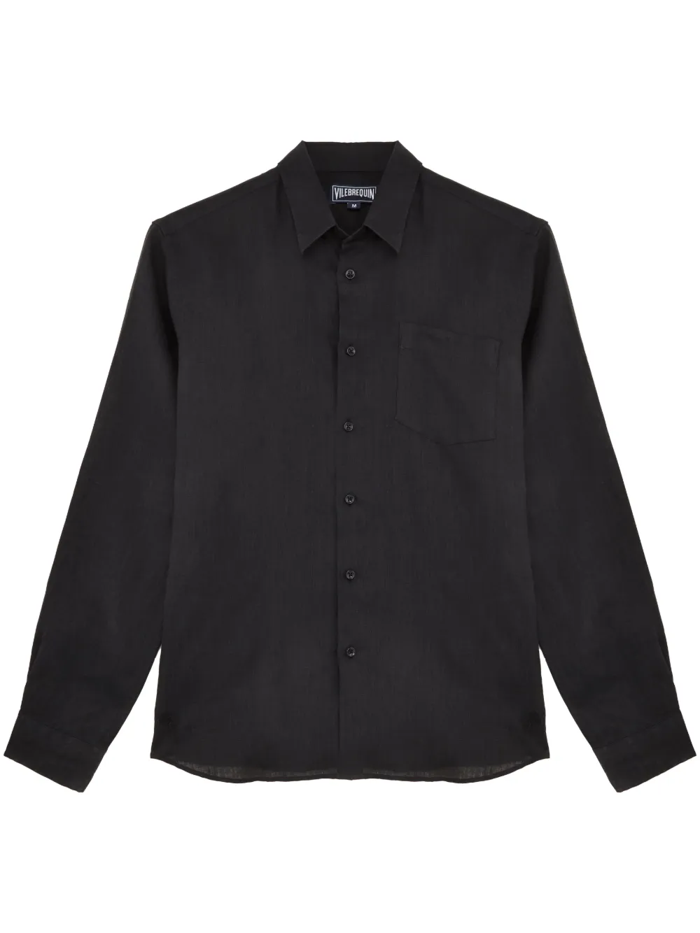 

Льняная рубашка с длинными рукавами Vilebrequin, черный