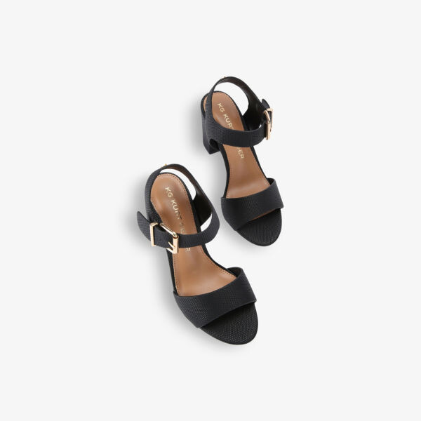 Сандалии Sutton из искусственной кожи с тиснением под ящерицу Kg Kurt Geiger, черный — фото 2