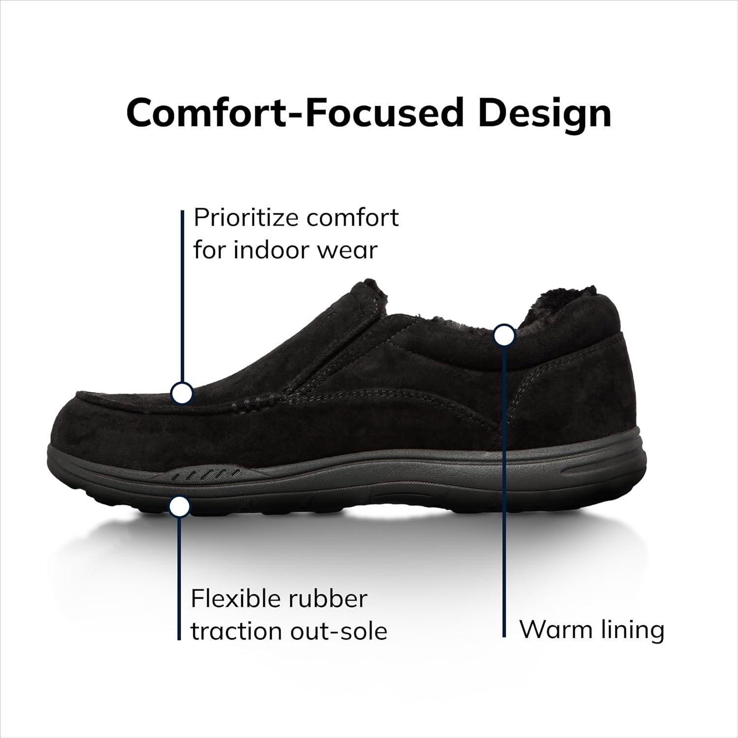 Мужские слипоны-тапочки Skechers Expected X, черный — фото 4