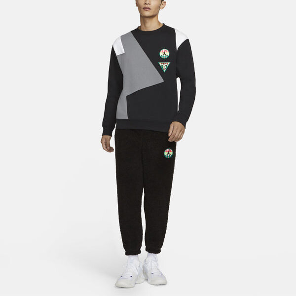Толстовка Air Jordan Contrast Warm Basketball Sweater For Men Black, черный — фото 3