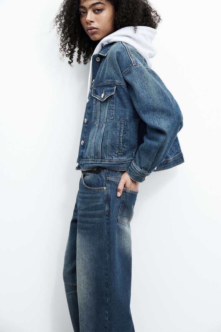 

Джинсовая куртка Pull And Bear, синий
