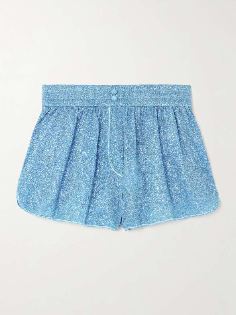 

Металлические эластичные трикотажные шорты Lumière Oséree, голубой