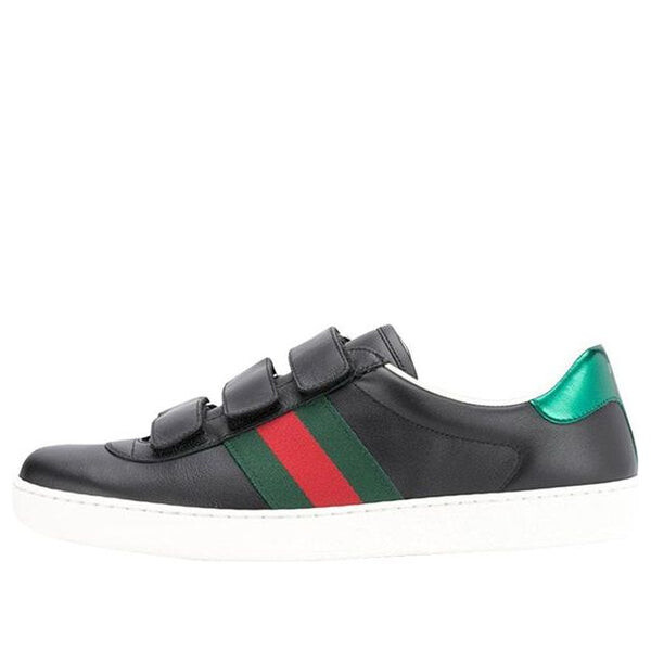 

Кроссовки new ace cowhide 'black' Gucci, черный