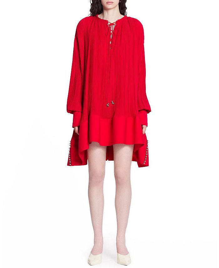 

Расклешенное плиссированное платье Lanvin, оранжевый