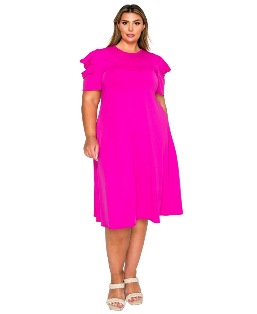 

Платье-трапеция Aleyna больших размеров L I V D, Neon fuchsia