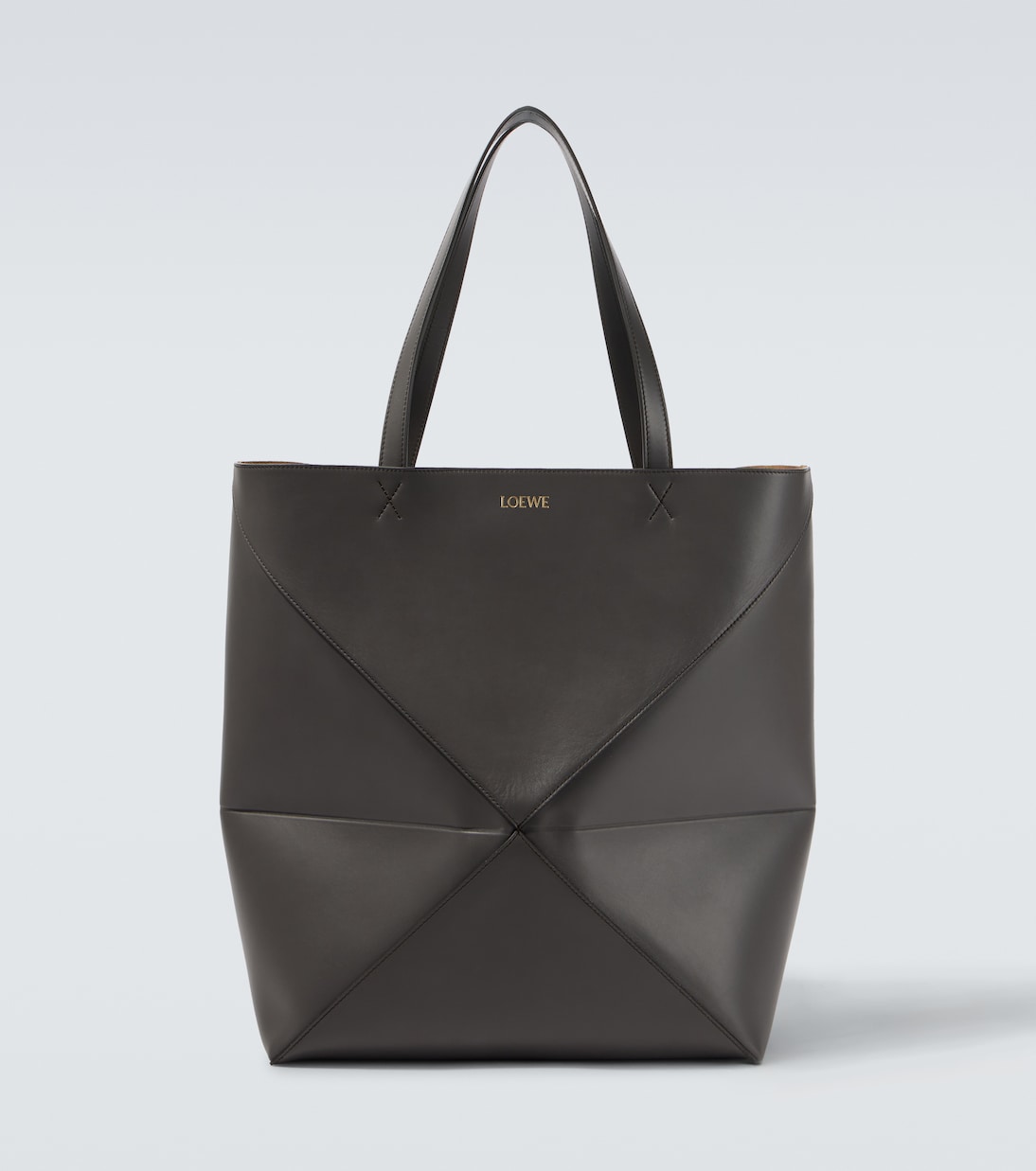 

Складная кожаная сумка-тоут Puzzle Fold XL Loewe, Dark Grey