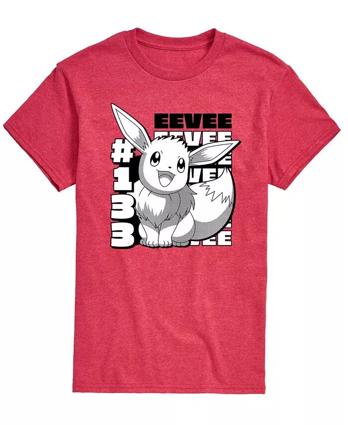

Мужская футболка с принтом Pokemon Eevee AIRWAVES, красный