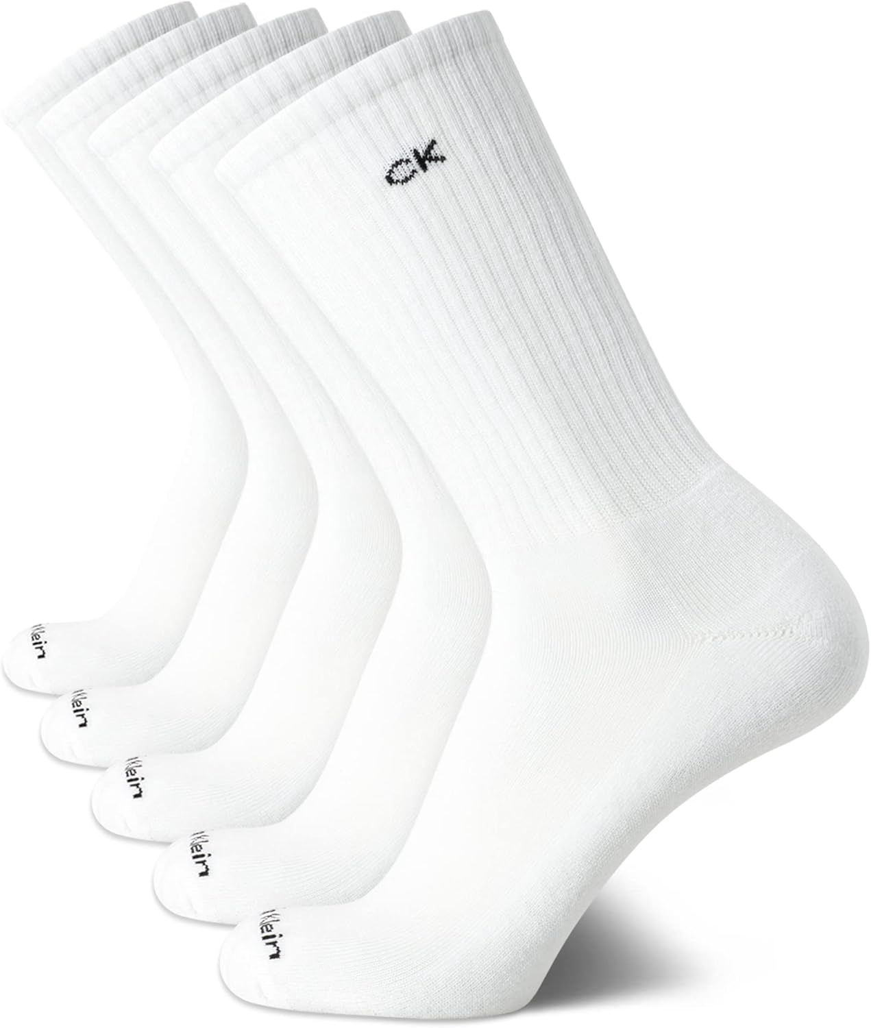

Мужские носки Calvin Klein Crew Socks - 5 пар спортивных носков до середины голени для мужчин (7-12), White