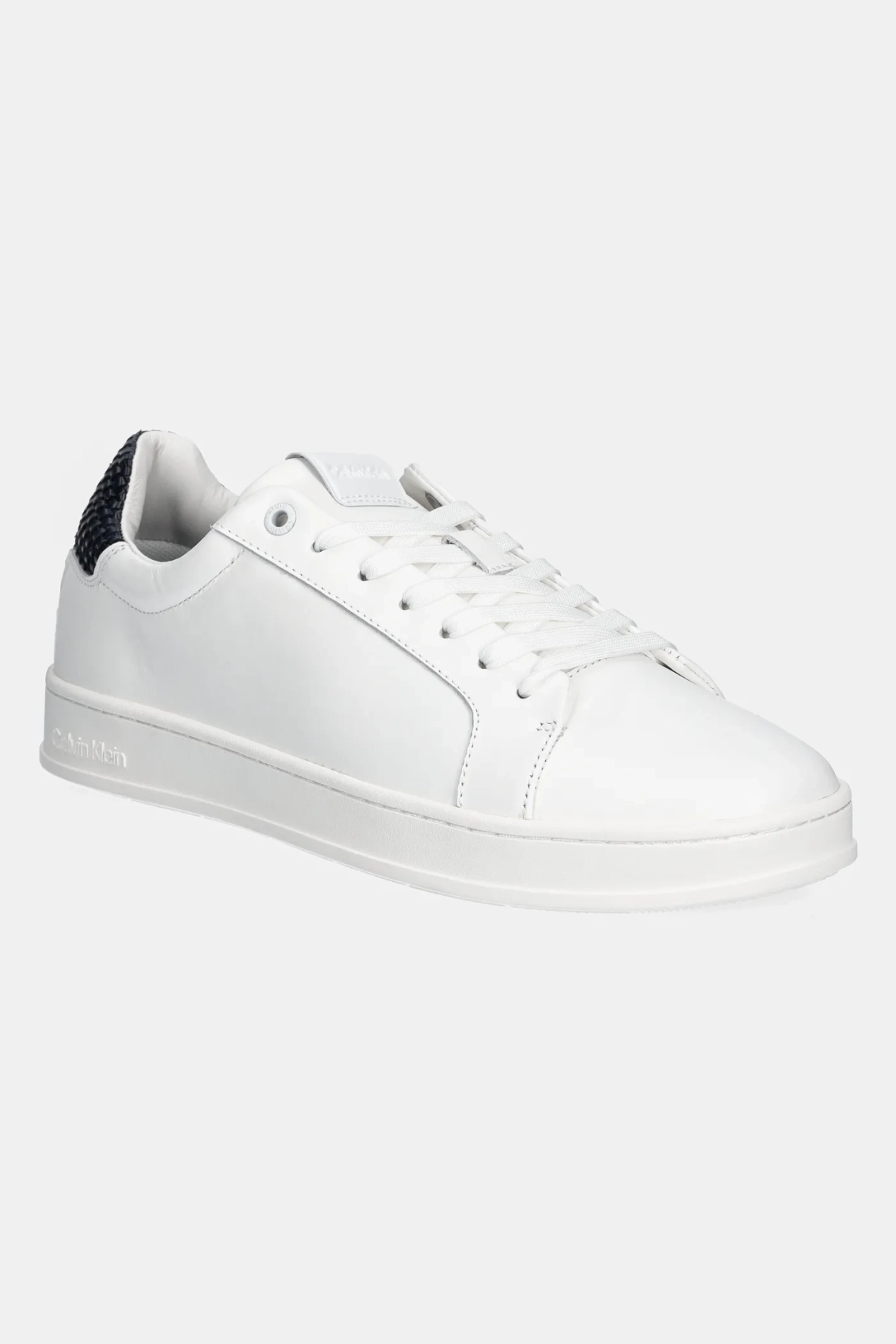 

Кожаные кроссовки LOW TOP LACE UP WOVEN Calvin Klein, белый