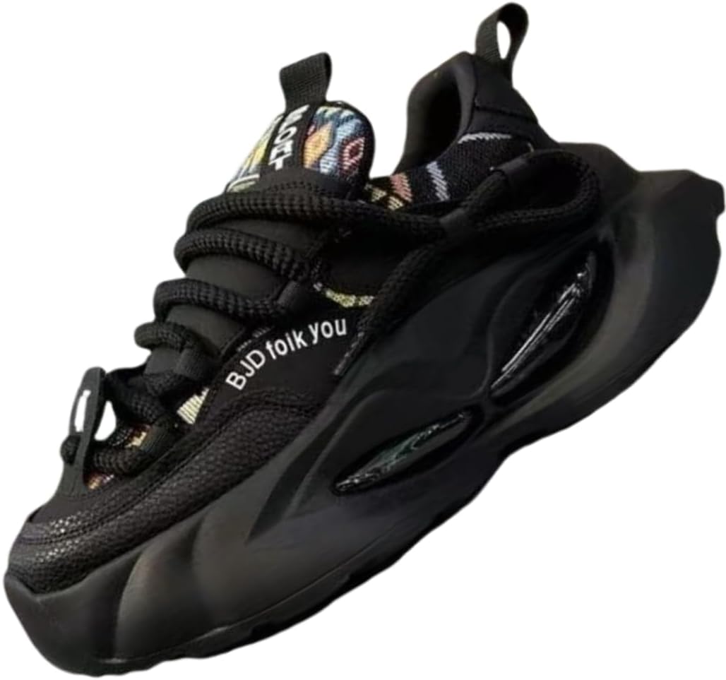 

Мужские спортивные кроссовки с толстой подошвой и приподнятой платформой Hoalox, черный